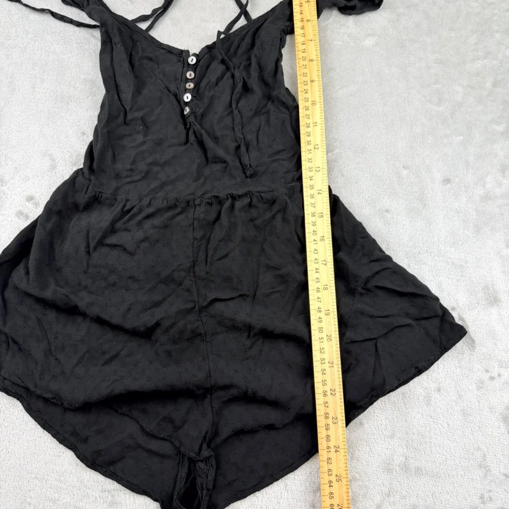 Out From Under Urban Outfitters Black Swiss Dot Romper Women's XS TP
